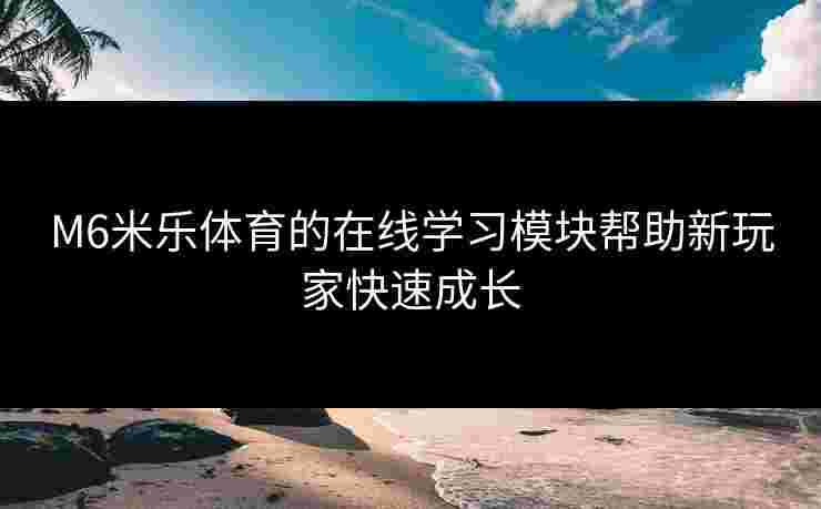 M6米乐体育的在线学习模块帮助新玩家快速成长