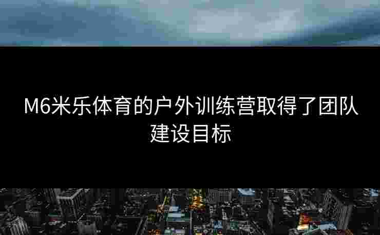 M6米乐体育的户外训练营取得了团队建设目标