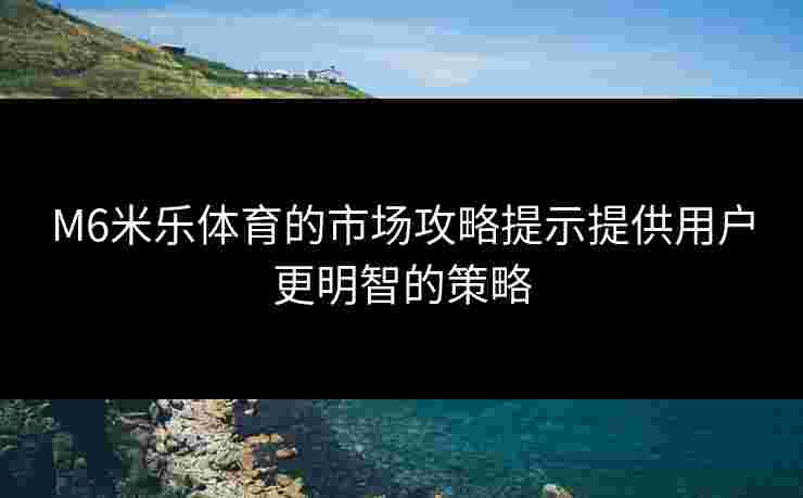 M6米乐体育的市场攻略提示提供用户更明智的策略